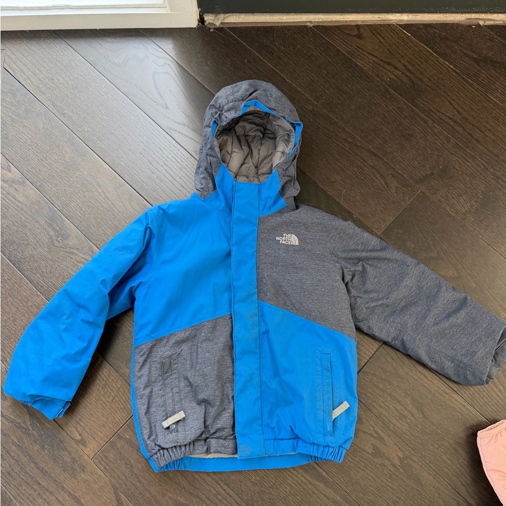 The North Face Blue & Gray Colorblock Hooded Jacket